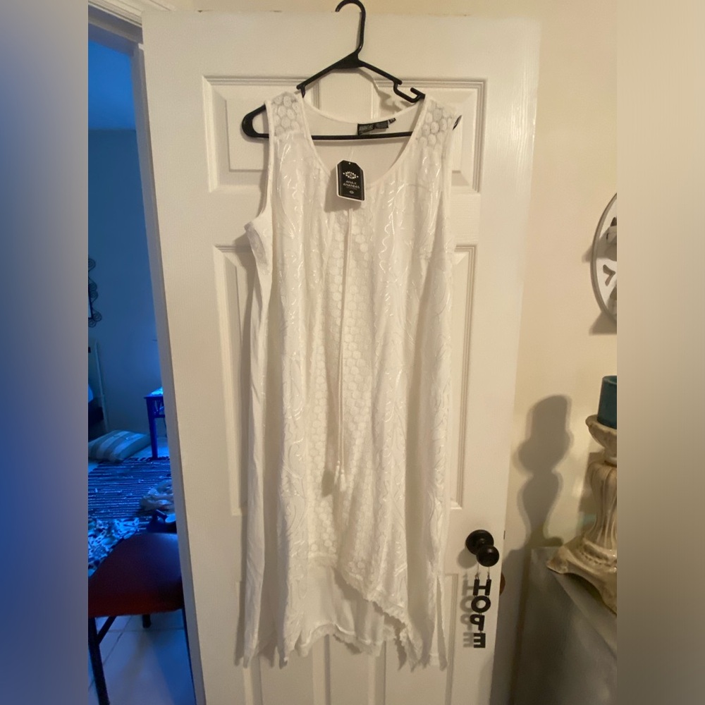 Ana K Anandas NWT white rayon dress